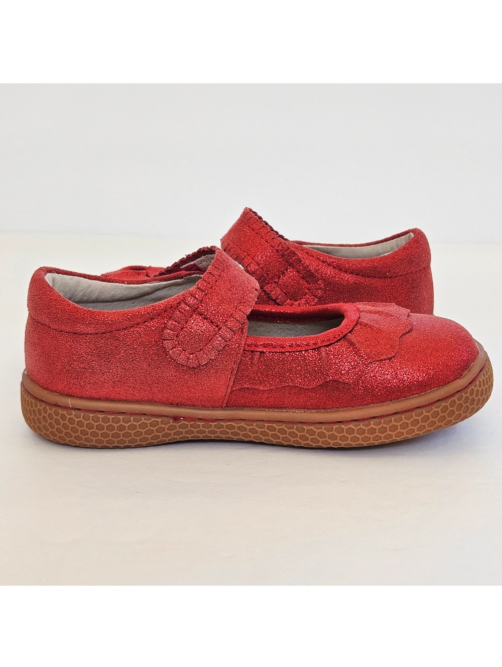 Livie & Luca Ruche Classic Red Sparkle Mary Jane Shoes Toddler Girls Size 9 EUC - Picture 8 of 13